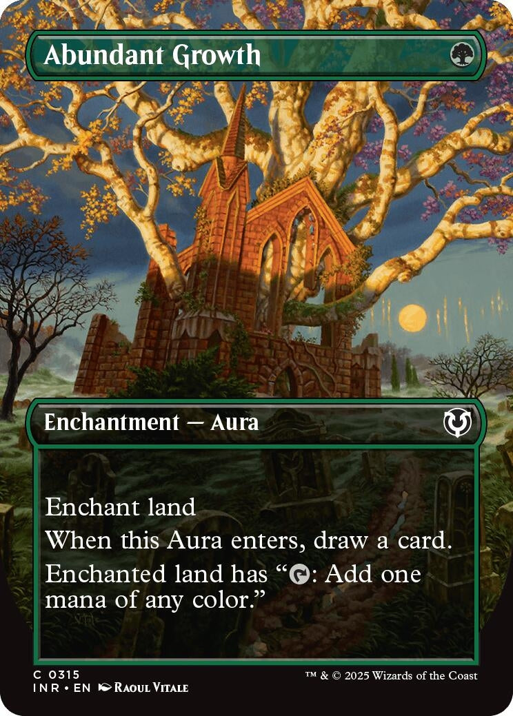 Image for Abundant Growth (Borderless) (Innistrad Remastered) (315) - Magic: The Gathering