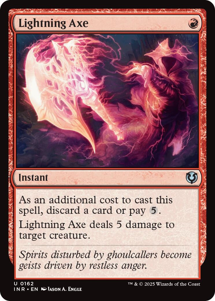 Image for Lightning Axe (Innistrad Remastered) (162) - Magic: The Gathering