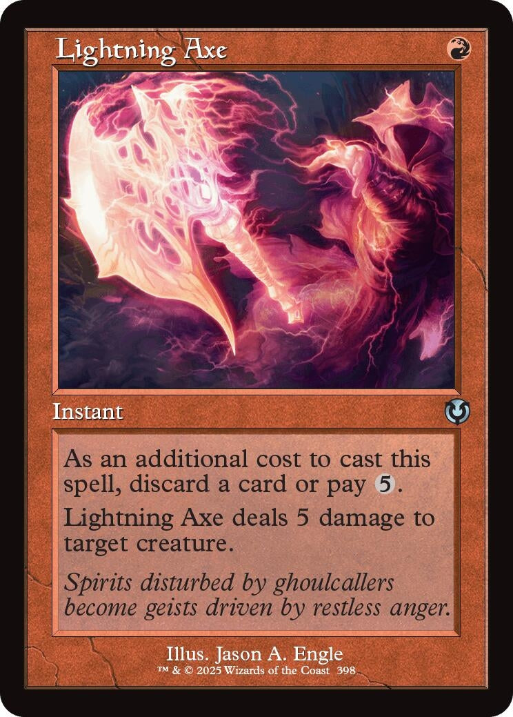 Image for Lightning Axe (Retro Frame) (Innistrad Remastered) (398) - Magic: The Gathering