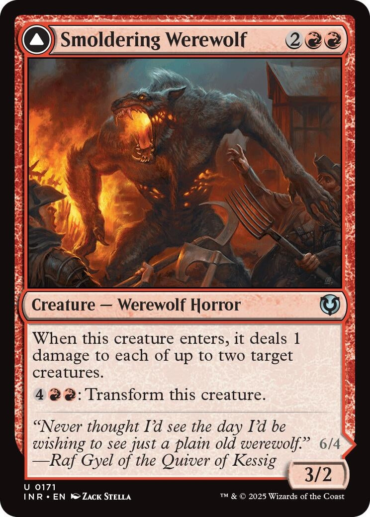 Image for Smoldering Werewolf (Innistrad Remastered) (171) - Magic: The Gathering
