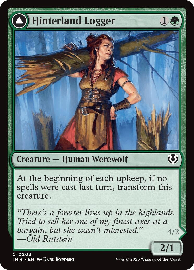 Image for Hinterland Logger (Innistrad Remastered) (203) - Magic: The Gathering