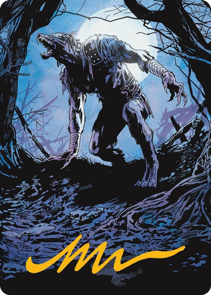 Image for Krallenhorde Howler Art Card (Gold-Stamped Signature) (Art Series: Innistrad Remastered) (19) - Magic: The Gathering