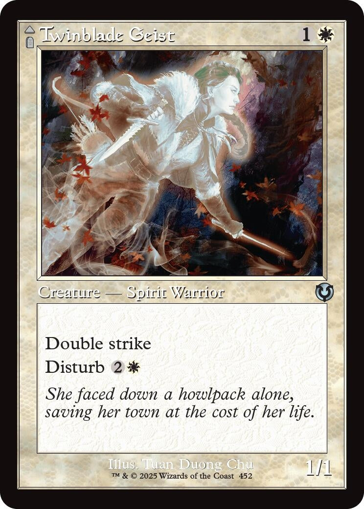 Image for Twinblade Geist (Retro Frame) (Innistrad Remastered) (452) - Magic: The Gathering