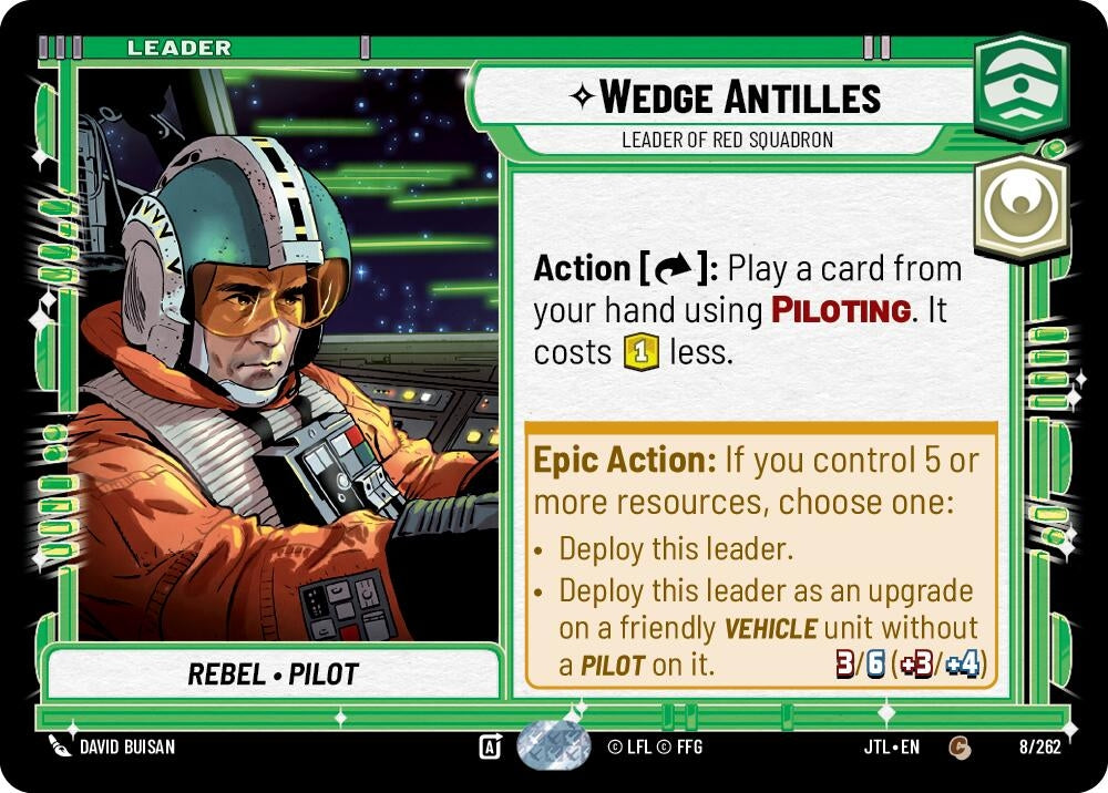 Image for Wedge Antilles - Leader of Red Squadron (Jump to Lightspeed) (008/262) - Star Wars: Unlimited