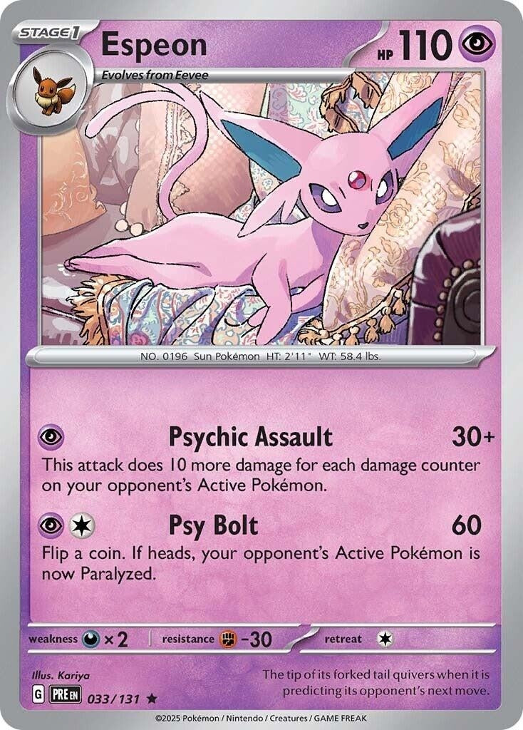 Image for Espeon (SV: Prismatic Evolutions) (033/131) - Pokemon