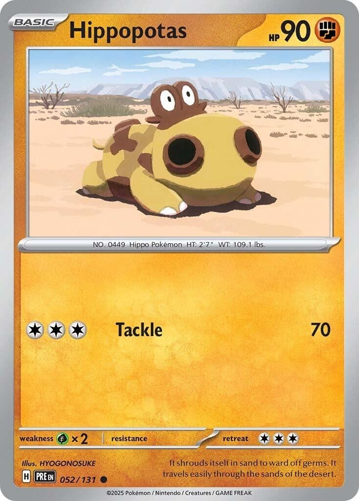 Image for Hippopotas (SV: Prismatic Evolutions) (052/131) - Pokemon