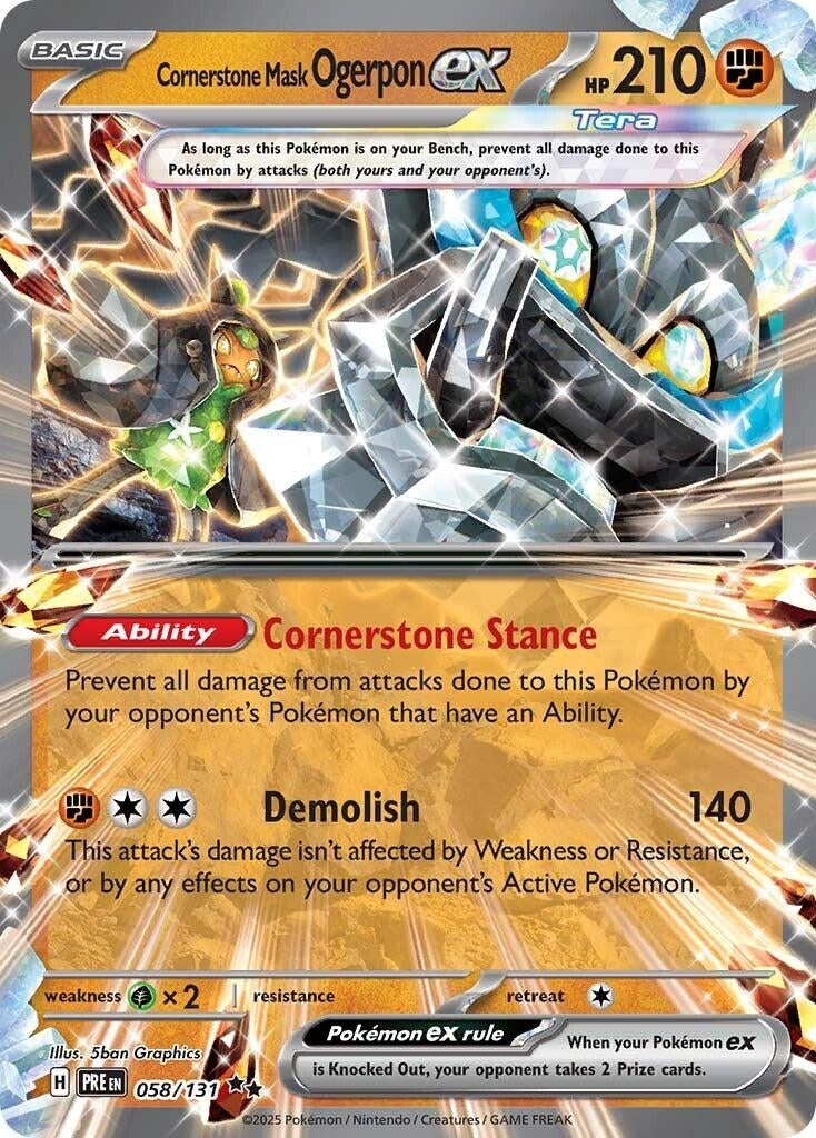 Image for Cornerstone Mask Ogerpon ex (SV: Prismatic Evolutions) (058/131) - Pokemon