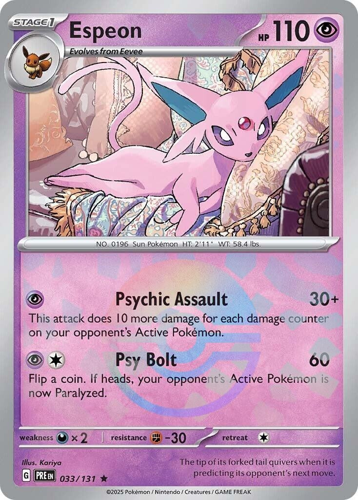 Image for Espeon (Poke Ball Pattern) (SV: Prismatic Evolutions) (033/131) - Pokemon