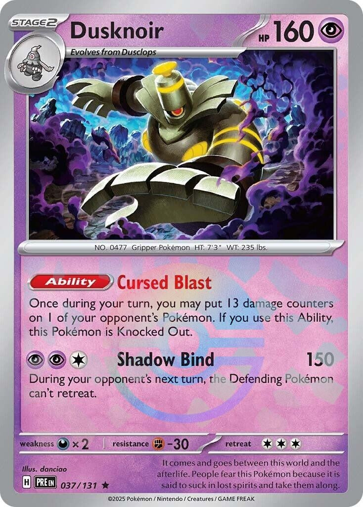 Image for Dusknoir (Poke Ball Pattern) (SV: Prismatic Evolutions) (037/131) - Pokemon