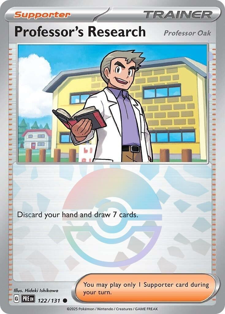 Image for Professor's Research [Professor Oak] (Poke Ball Pattern) (SV: Prismatic Evolutions) (122/131) - Pokemon