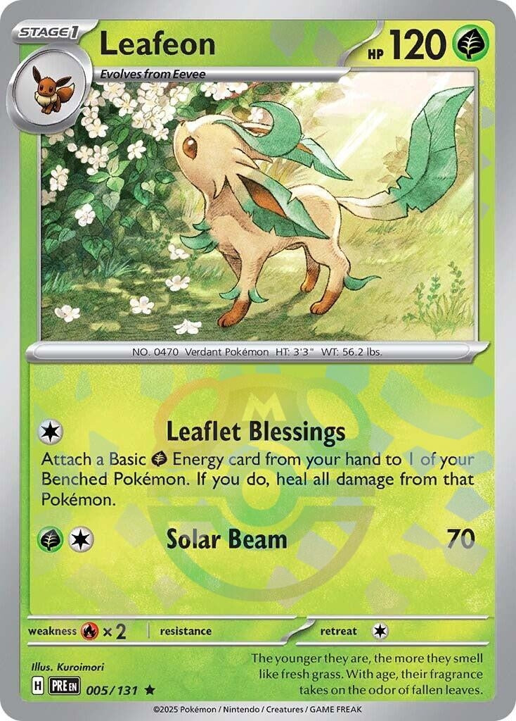 Image for Leafeon (Master Ball Pattern) (SV: Prismatic Evolutions) (005/131) - Pokemon