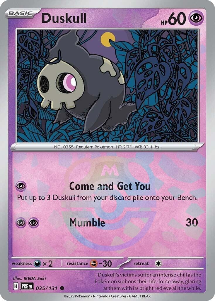 Image for Duskull (Master Ball Pattern) (SV: Prismatic Evolutions) (035/131) - Pokemon