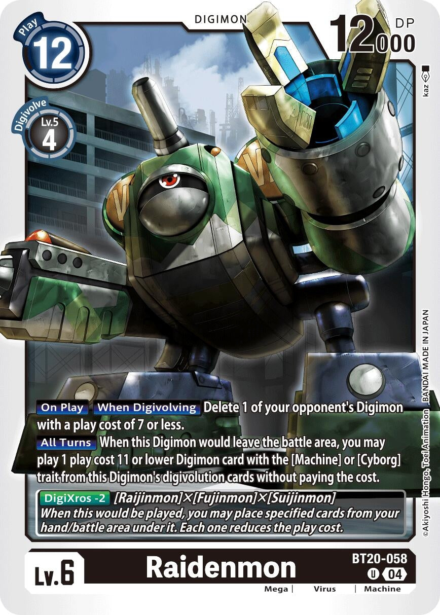 Image for Raidenmon (BT19-20) (BT20-058 U) - Digimon Card Game