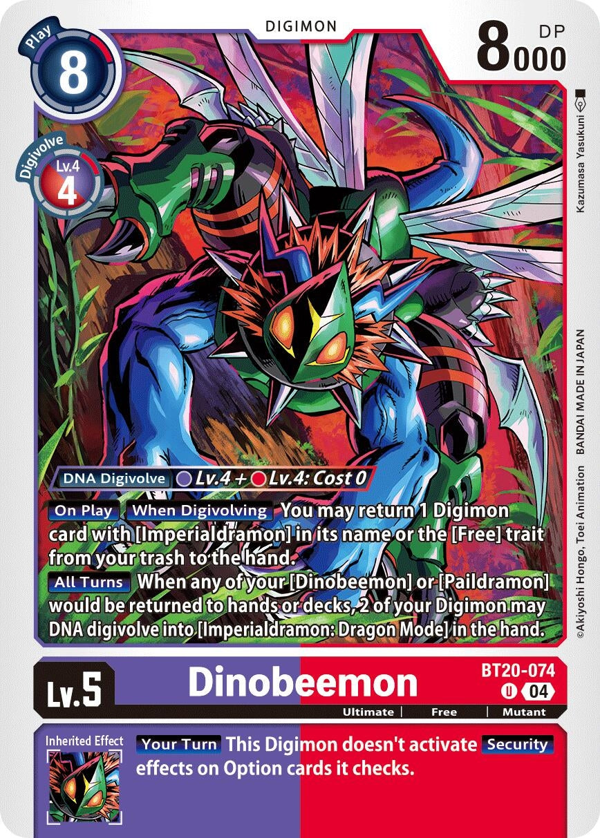 Image for Dinobeemon (BT19-20) (BT20-074 U) - Digimon Card Game