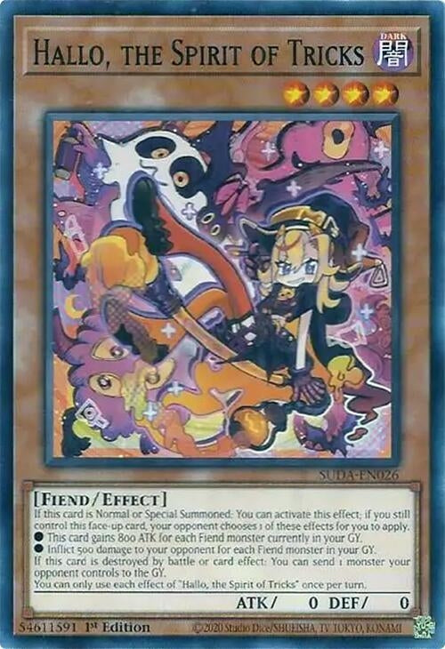 Image for Hallo, the Spirit of Tricks (Supreme Darkness) (SUDA-EN026) - YuGiOh