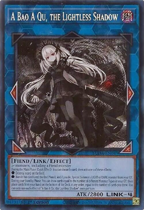 Image for A Bao A Qu, the Lightless Shadow (Supreme Darkness) (SUDA-EN049) - YuGiOh