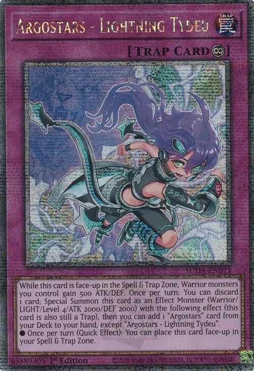 Image for Argostars - Lightning Tydeu (Quarter Century Secret Rare) (Supreme Darkness) (SUDA-EN071) - YuGiOh