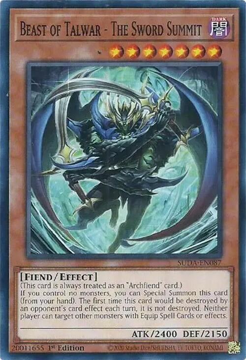 Image for Beast of Talwar - The Sword Summit (Supreme Darkness) (SUDA-EN087) - YuGiOh