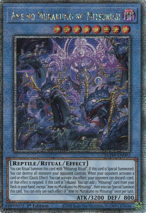 Image for Ame no Murakumo no Mitsurugi (Quarter Century Secret Rare) (Supreme Darkness) (SUDA-EN092) - YuGiOh