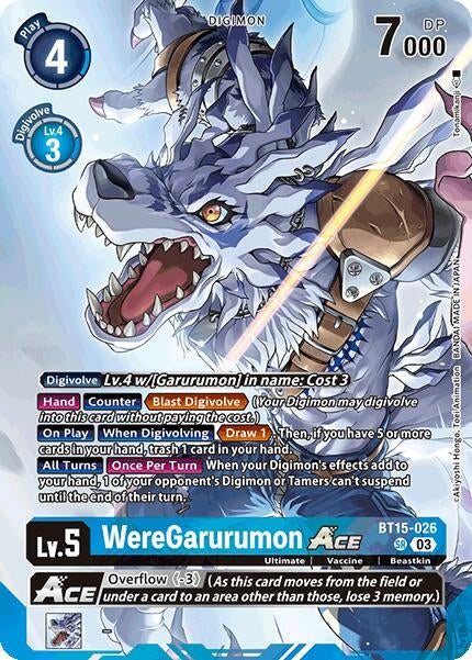 Image for WereGarurumon ACE (Omnimon Binder Set) (BT15-026 SR) [Exceed Apocalypse]