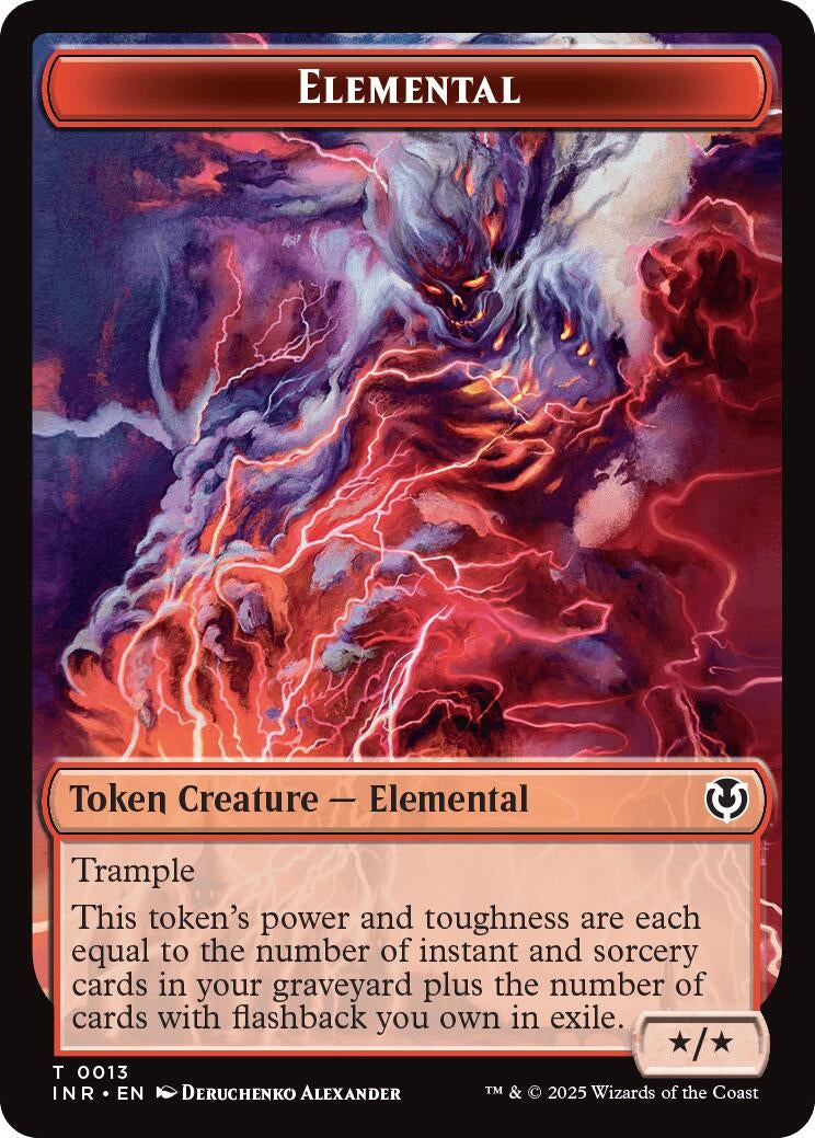 Image for Elemental // Human (0014) Double-Sided Token (Innistrad Remastered) (13 // 14) - Magic: The Gathering