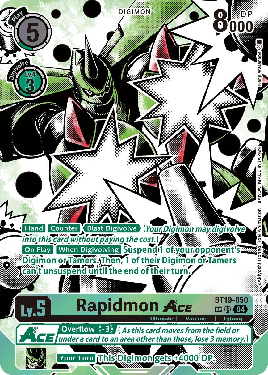 Image for Rapidmon ACE (Textured) (BT19-20) (BT19-050 SR) - Digimon Card Game