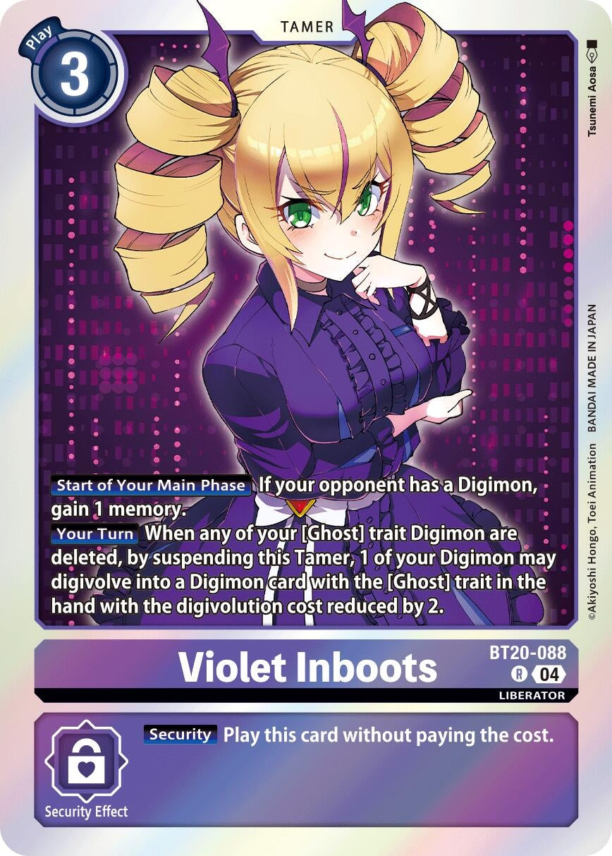 Image for Violet Inboots - BT20-088 (BT19-20) (BT20-088 R) - Digimon Card Game
