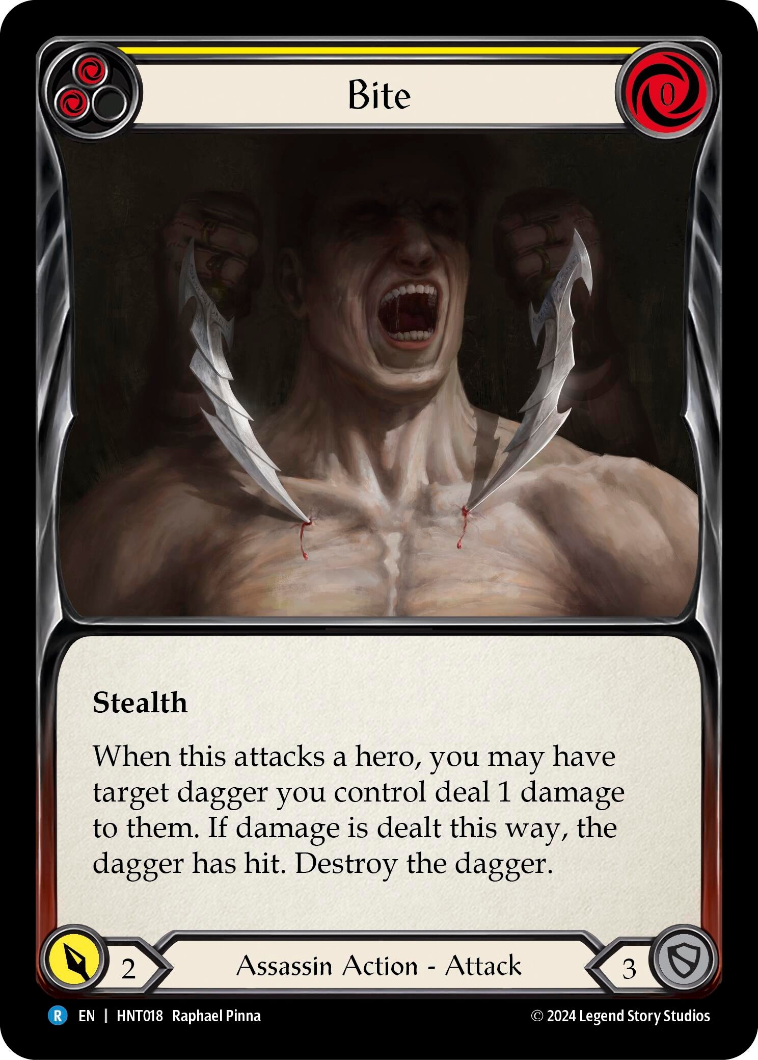 Image for Bite (Yellow) (The Hunted) (HNT018) - Flesh and Blood TCG