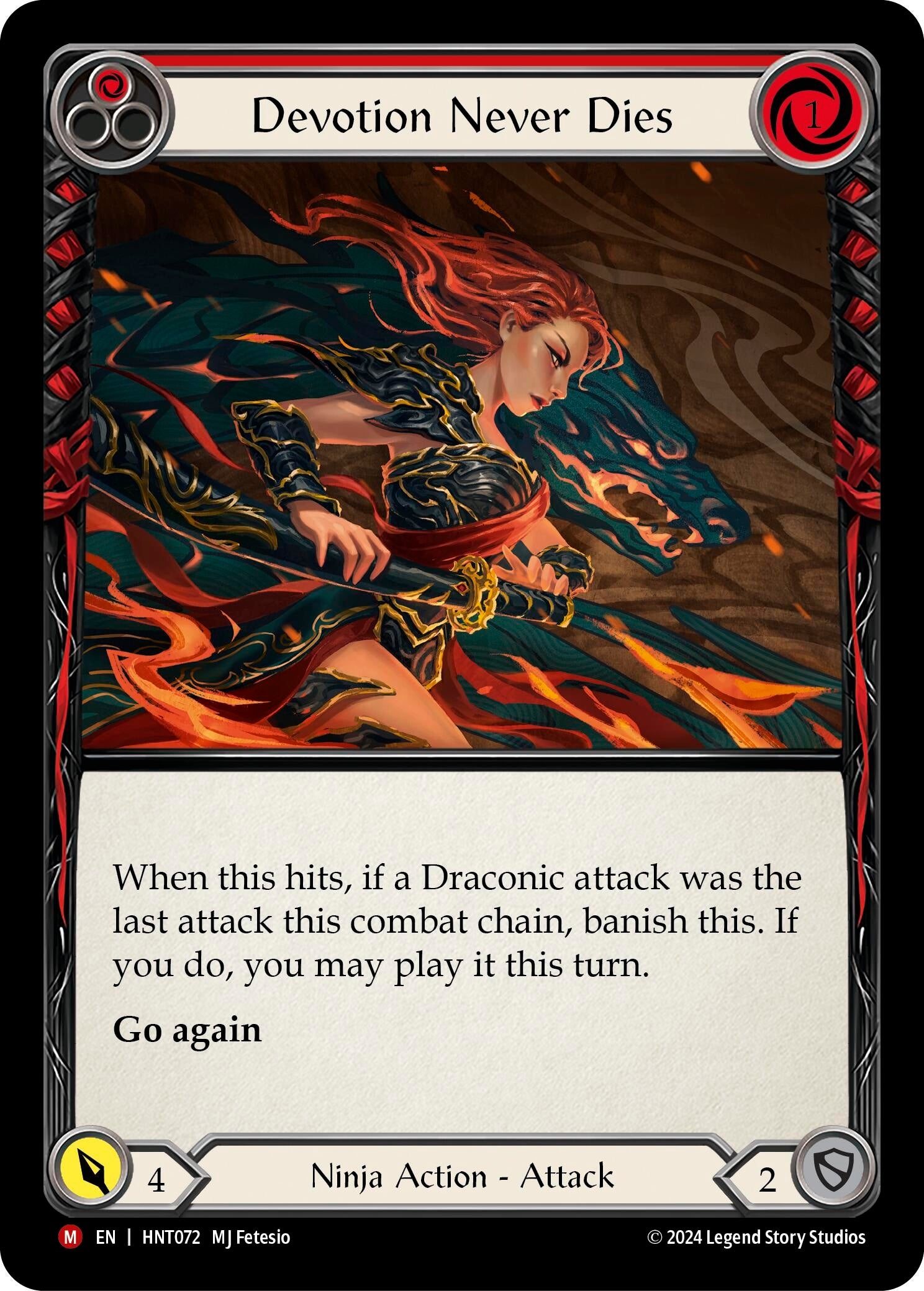 Image for Devotion Never Dies (The Hunted) (HNT072) - Flesh and Blood TCG