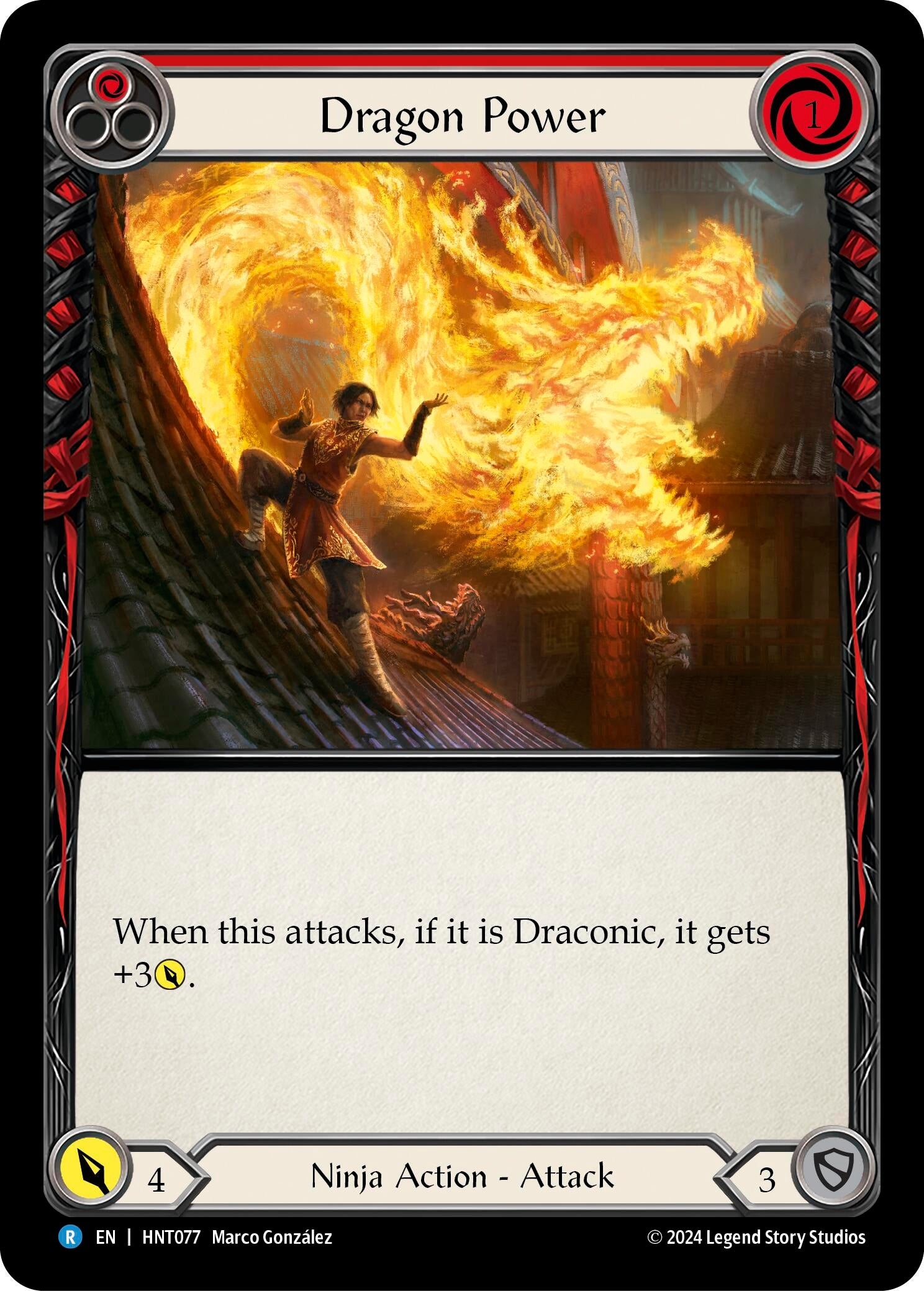 Image for Dragon Power (Red) (The Hunted) (HNT077) - Flesh and Blood TCG