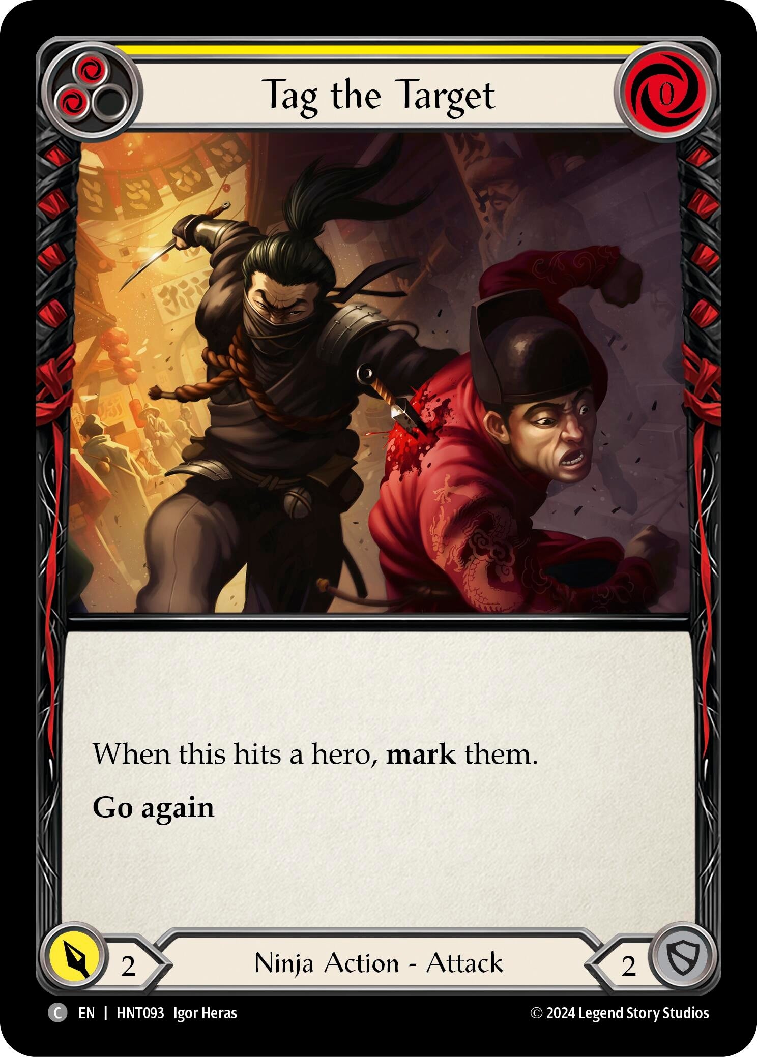 Image for Tag the Target (Yellow) (The Hunted) (HNT093) - Flesh and Blood TCG