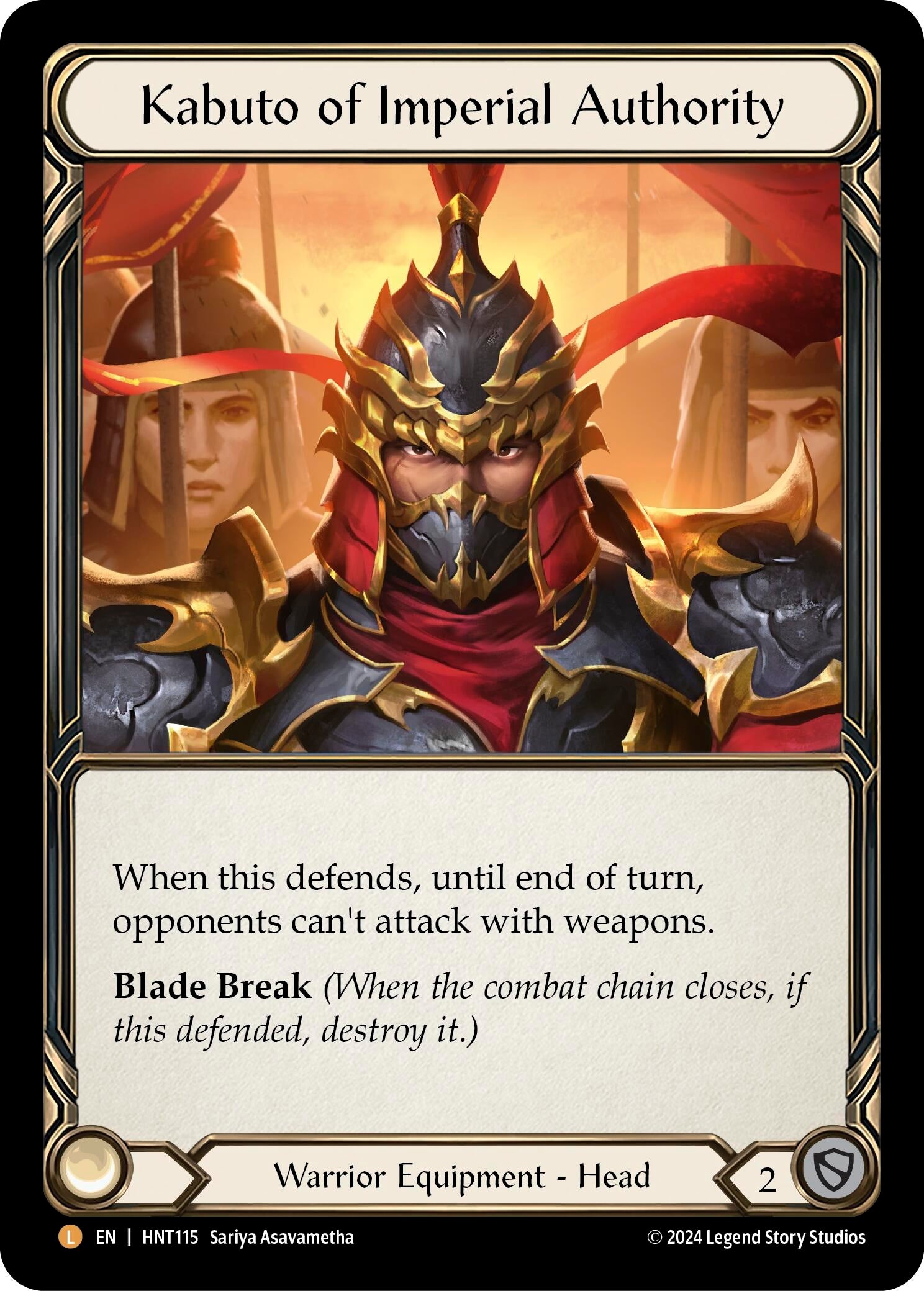 Image for Kabuto of Imperial Authority (The Hunted) (HNT115) - Flesh and Blood TCG