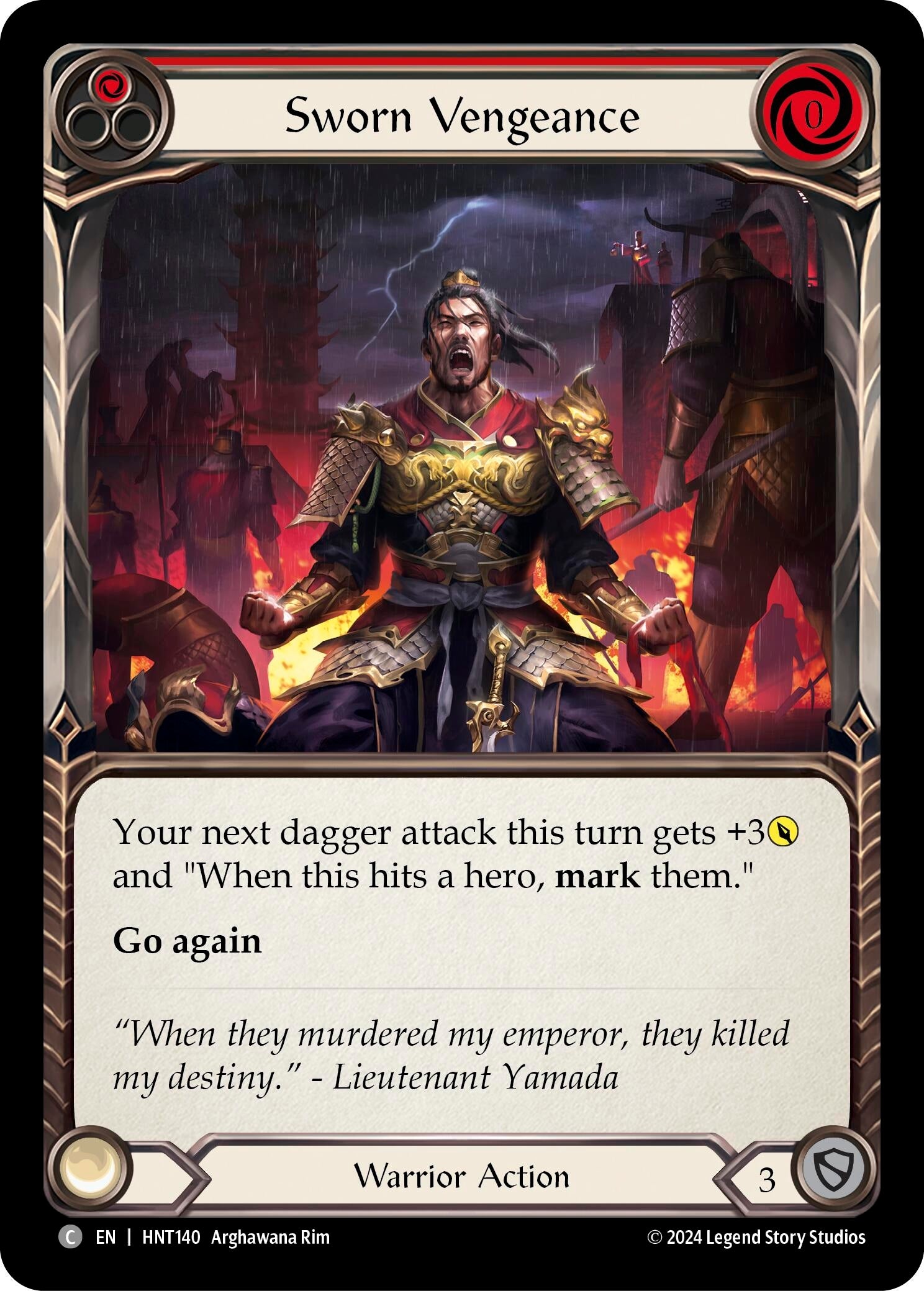 Image for Sworn Vengeance (Red) (The Hunted) (HNT140) - Flesh and Blood TCG