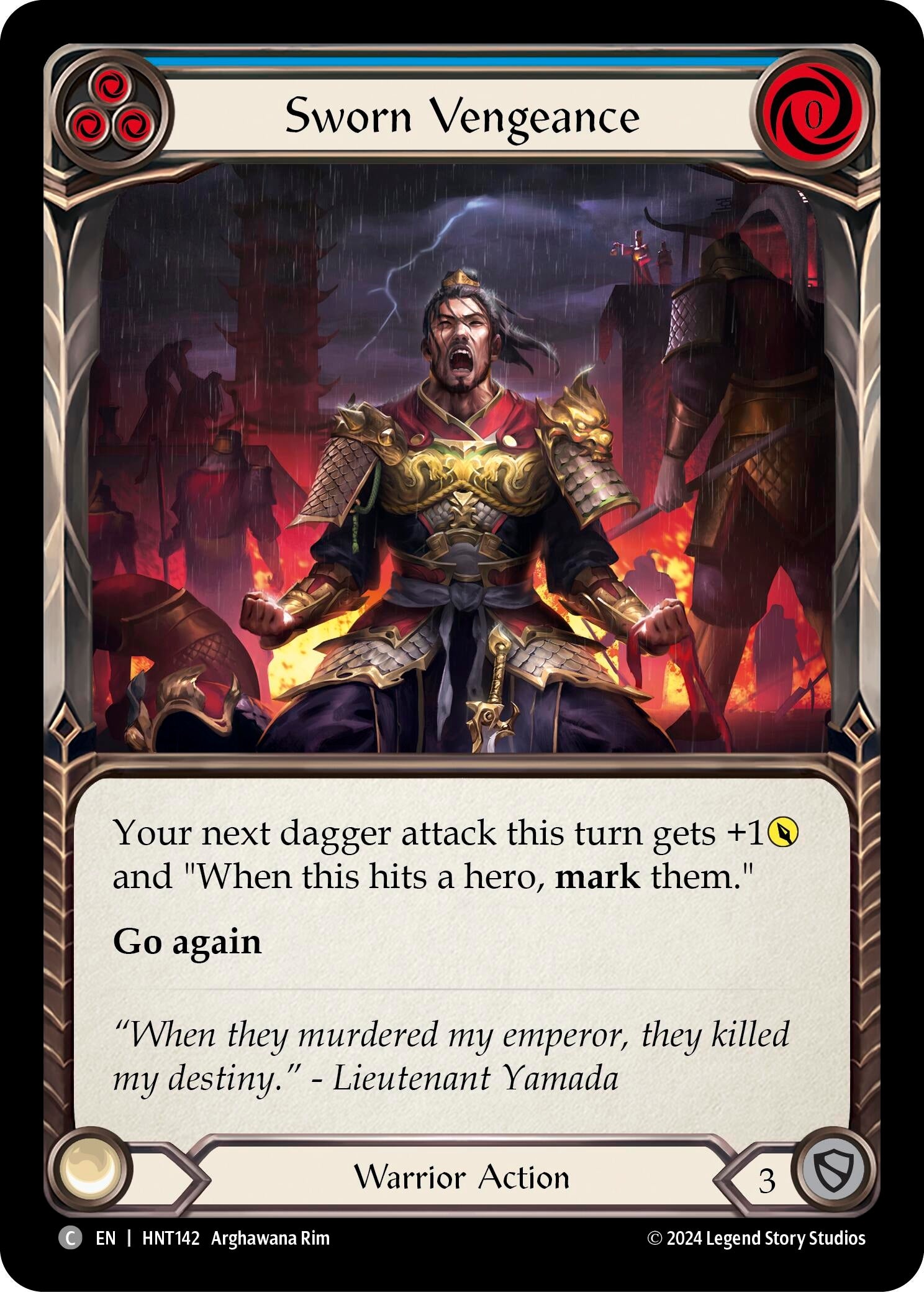 Image for Sworn Vengeance (Blue) (The Hunted) (HNT142) - Flesh and Blood TCG