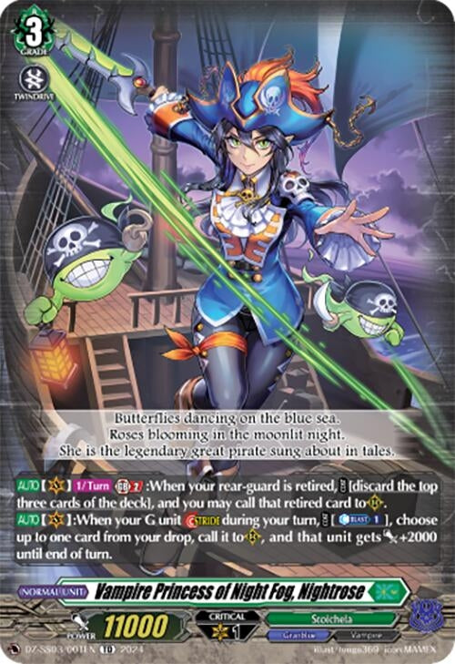 Image for Vampire Princess of Night Fog, Nightrose (DZ-SS03: Stride Deckset -Nightrose-) (DZ-SS03/001EN) - Cardfight Vanguard