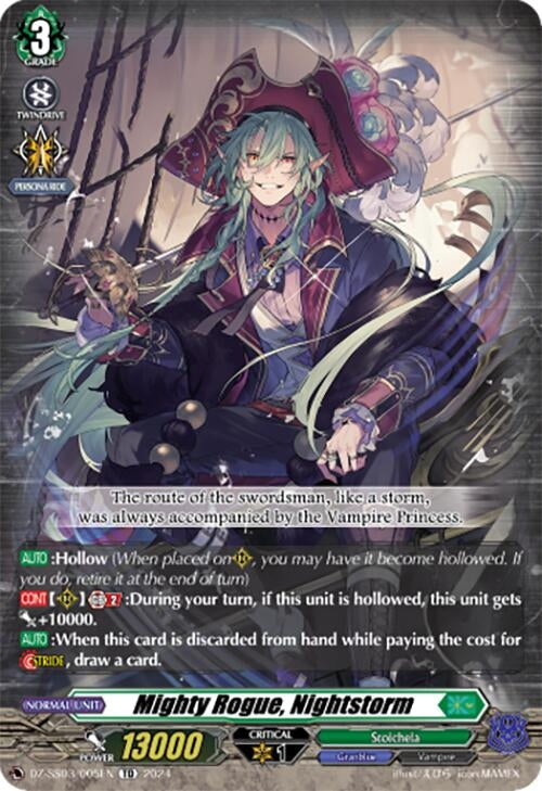 Image for Mighty Rogue, Nightstorm (DZ-SS03: Stride Deckset -Nightrose-) (DZ-SS03/005EN) - Cardfight Vanguard