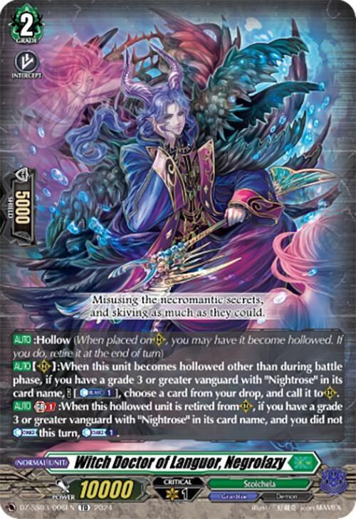 Image for Witch Doctor of Languor, Negrolazy (DZ-SS03: Stride Deckset -Nightrose-) (DZ-SS03/006EN) - Cardfight Vanguard