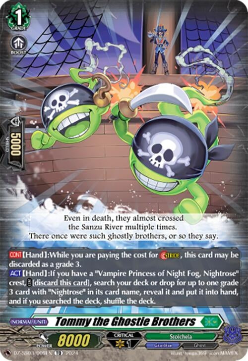Image for Tommy the Ghostie Brothers (DZ-SS03: Stride Deckset -Nightrose-) (DZ-SS03/009EN) - Cardfight Vanguard