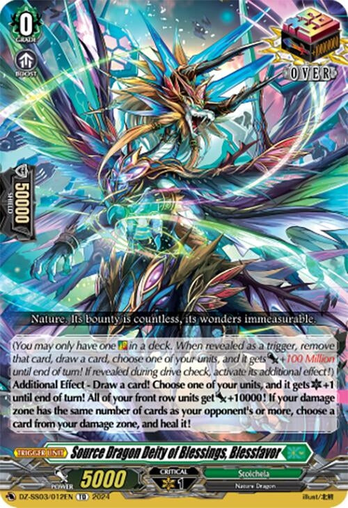 Image for Source Dragon Deity of Blessings, Blessfavor (DZ-SS03: Stride Deckset -Nightrose-) (DZ-SS03/012EN) - Cardfight Vanguard