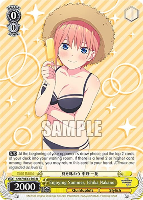 Image for Enjoying Summer, Ichika Nakano (The Quintessential Quintuplets Specials Premium Booster) (5HY/WE43-E03 N) - Weiss Schwarz