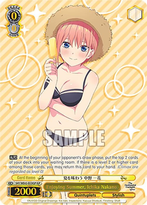 Image for Enjoying Summer, Ichika Nakano (IGP) (The Quintessential Quintuplets Specials Premium Booster) (5HY/WE43-E03IGP IGP) - Weiss Schwarz