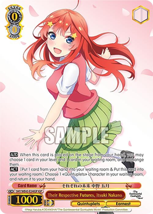 Image for Their Respective Futures, Itsuki Nakano (IGP) (The Quintessential Quintuplets Specials Premium Booster) (5HY/WE43-E24IGP IGP) - Weiss Schwarz