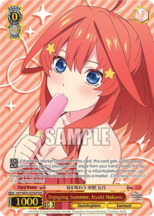 Image for Enjoying Summer, Itsuki Nakano (IGP) (The Quintessential Quintuplets Specials Premium Booster) (5HY/WE43-E25IGP IGP) - Weiss Schwarz