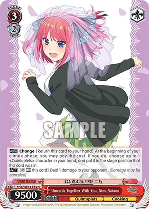 Image for Onwards Together With You, Nino Nakano (The Quintessential Quintuplets Specials Premium Booster) (5HY/WE43-E35 N) - Weiss Schwarz
