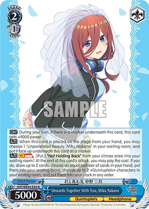 Image for Onwards Together With You, Miku Nakano (The Quintessential Quintuplets Specials Premium Booster) (5HY/WE43-E43 N) - Weiss Schwarz
