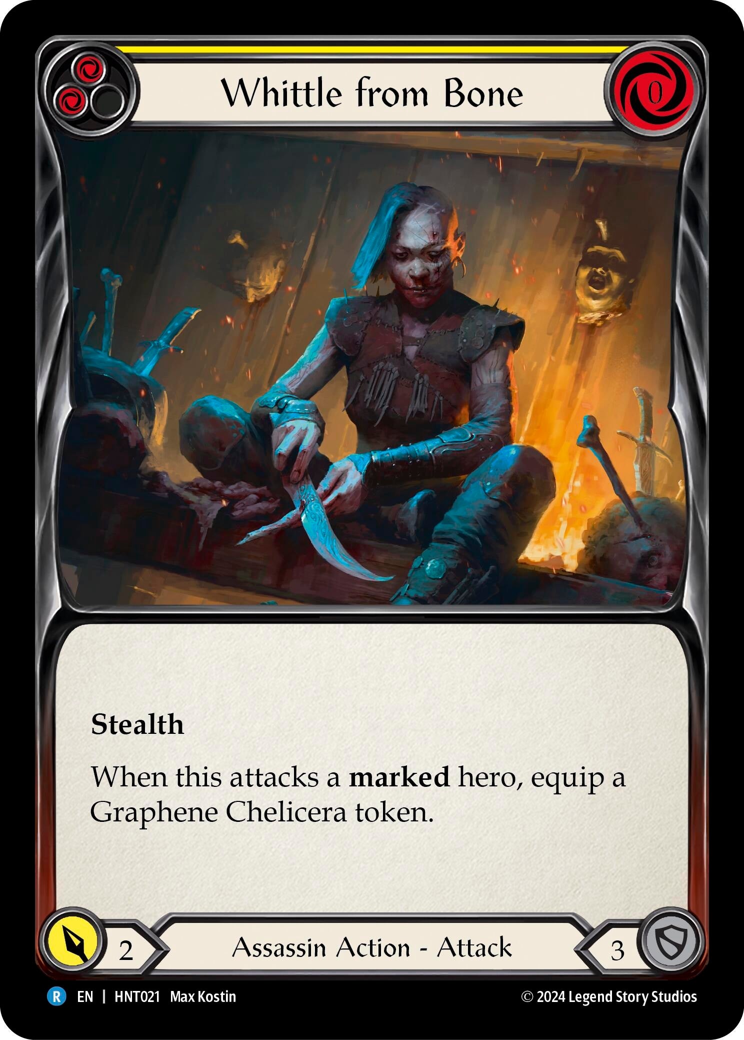 Image for Whittle from Bone (Yellow) (The Hunted) (HNT021) - Flesh and Blood TCG