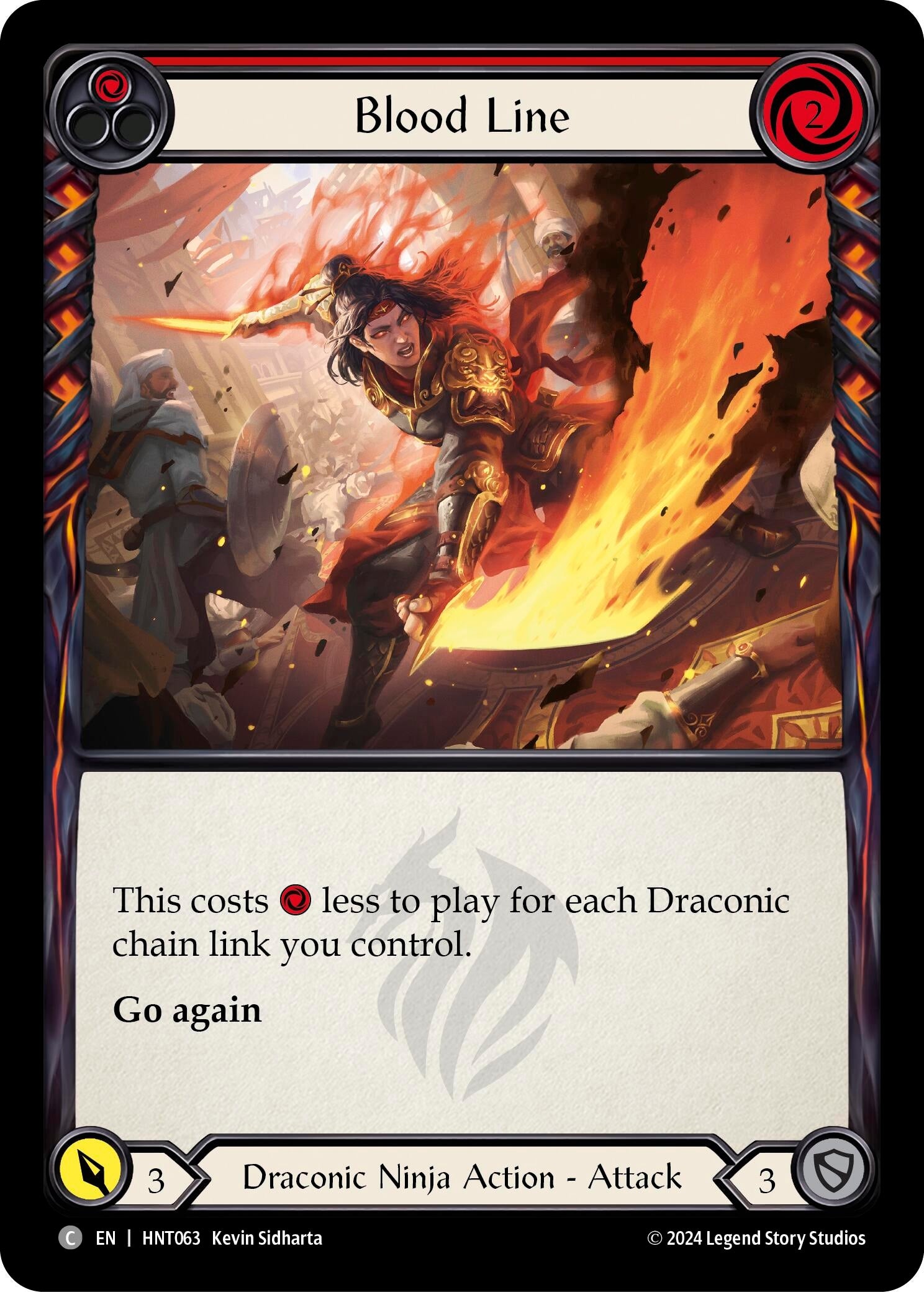 Image for Blood Line (Red) (The Hunted) (HNT063) - Flesh and Blood TCG