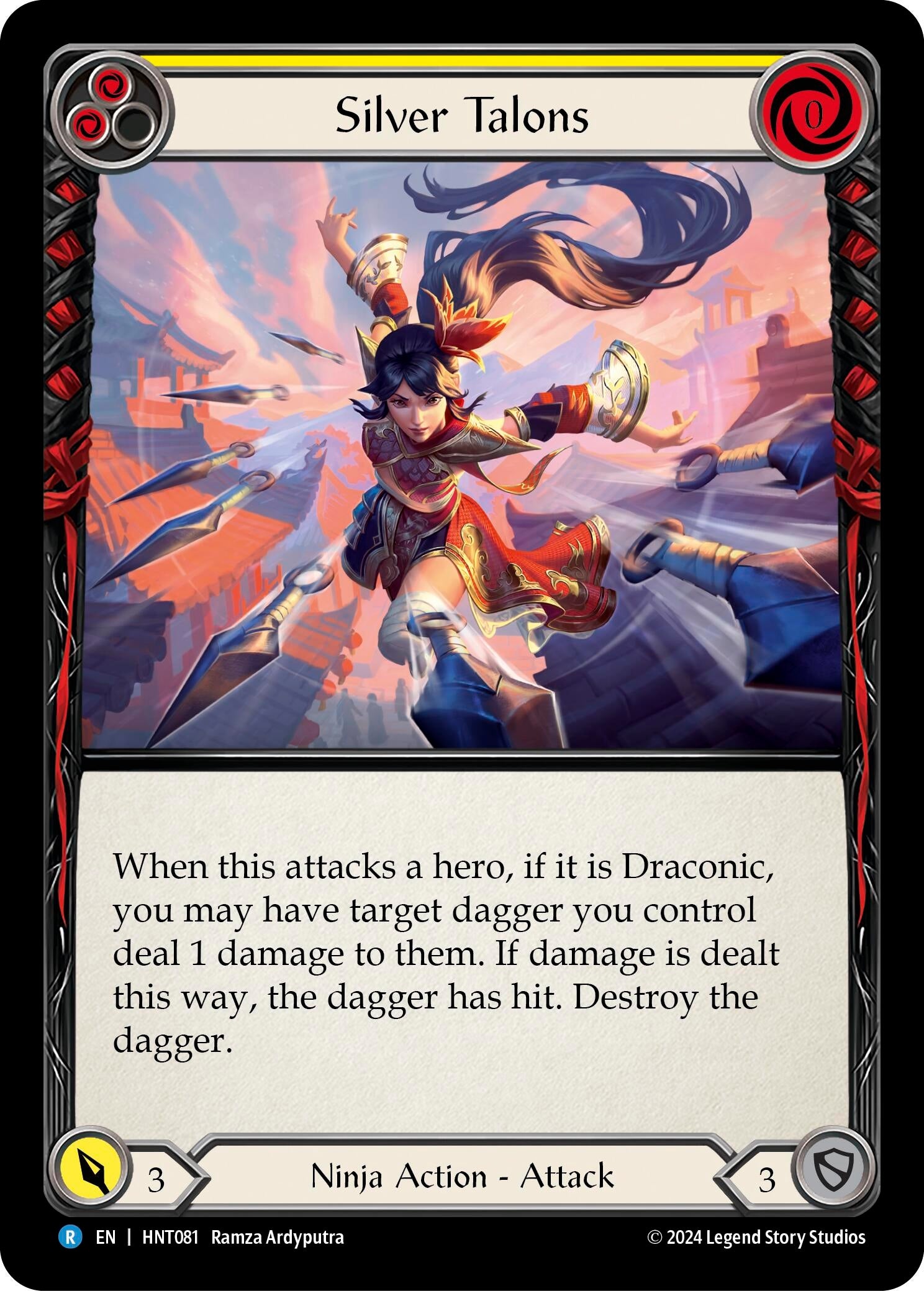 Image for Silver Talons (Yellow) (The Hunted) (HNT081) - Flesh and Blood TCG