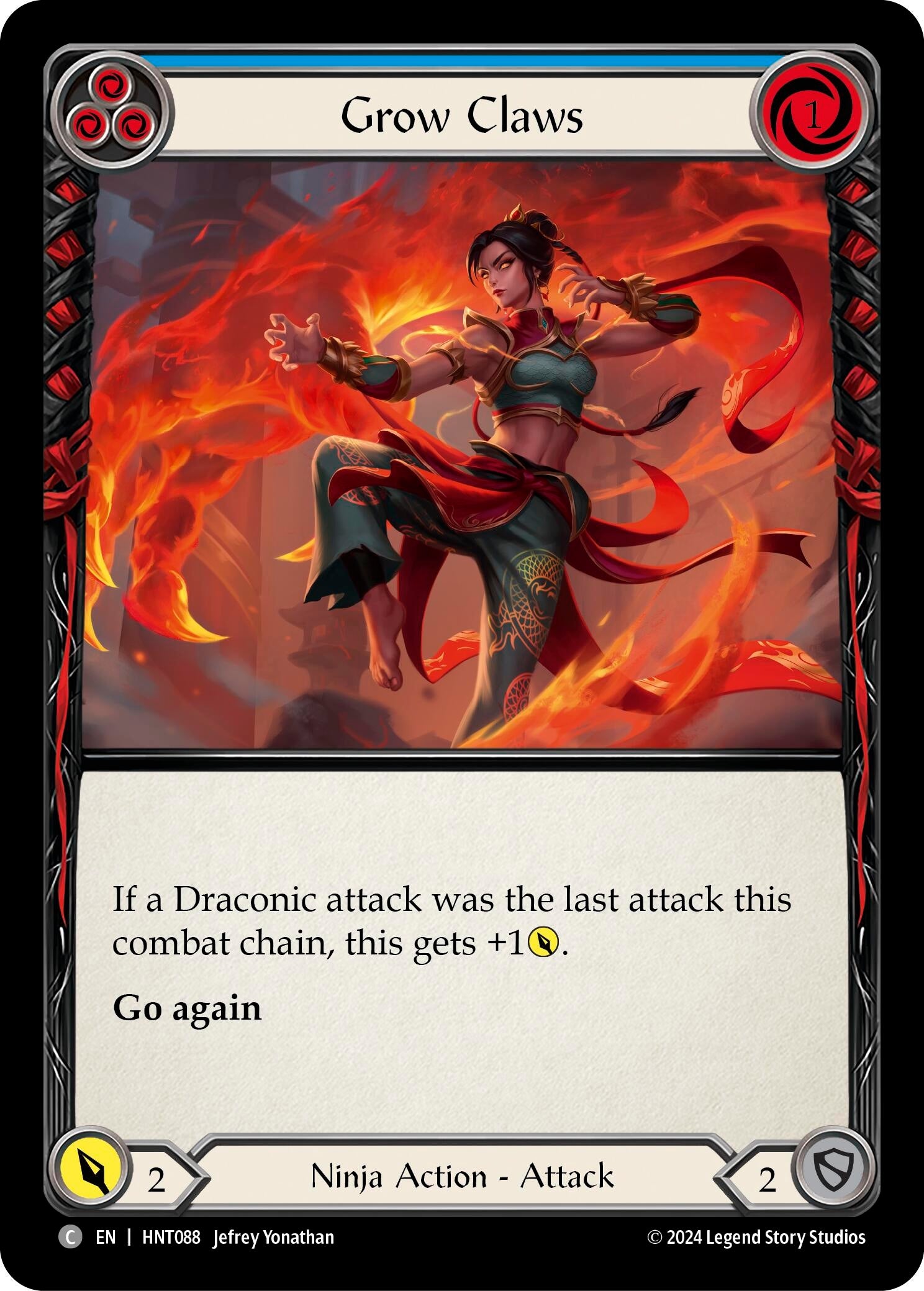 Image for Grow Claws (Blue) (The Hunted) (HNT088) - Flesh and Blood TCG
