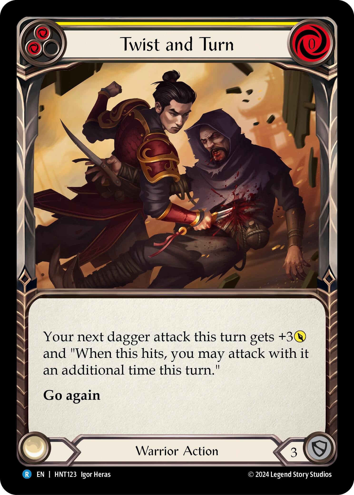 Image for Twist and Turn (Yellow) (The Hunted) (HNT123) - Flesh and Blood TCG